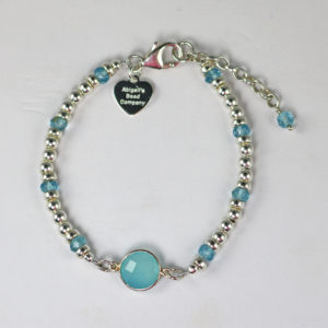 Blue Quartz & Chalcedony Stacking Bracelet