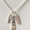 Sterling Silver Word Trio Charm Necklace - Image 2